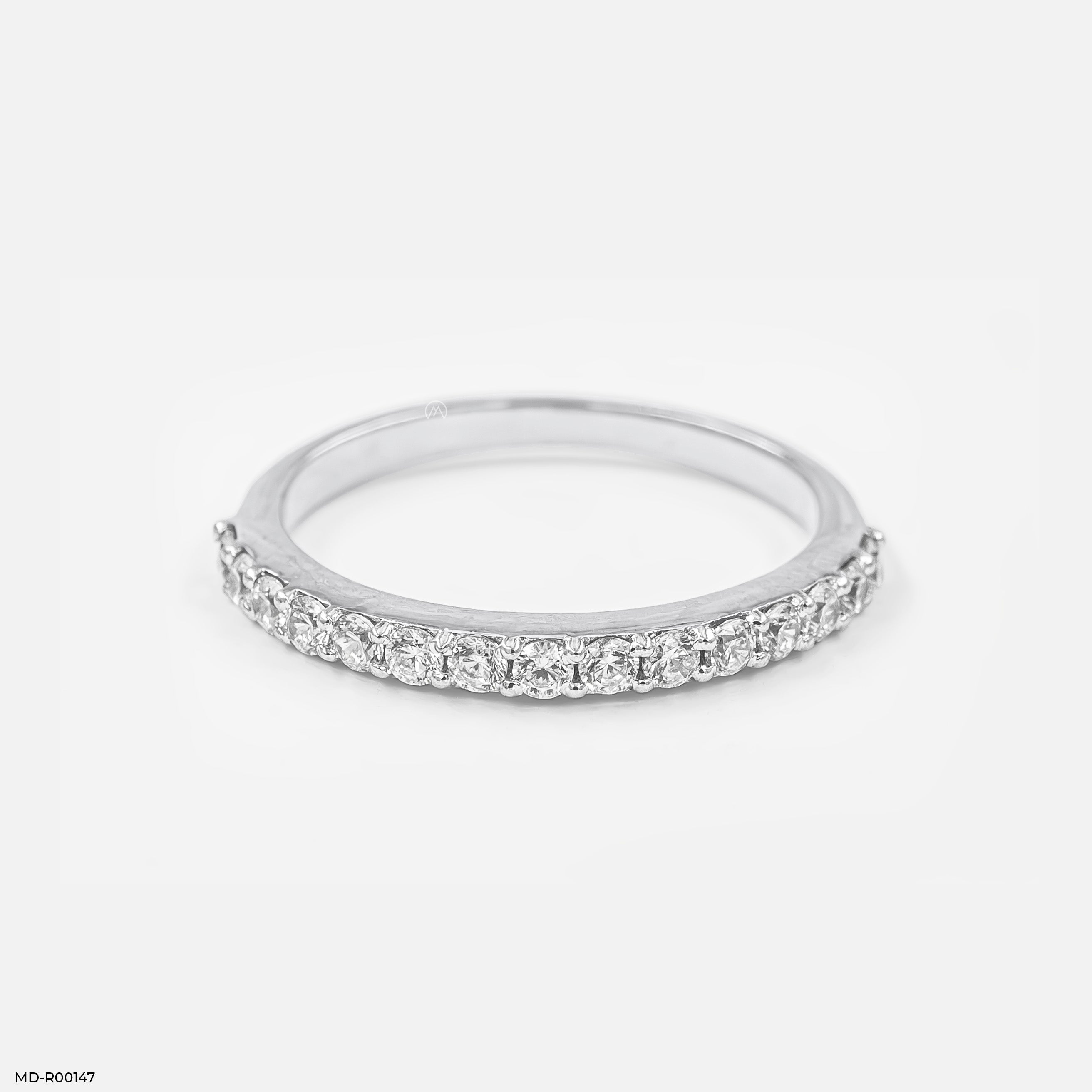 Classic Diamond Wedding Band Rings 9K White Gold
