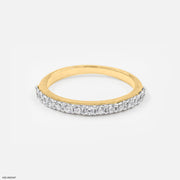 Classic Diamond Wedding Band Rings 18K Yellow Gold