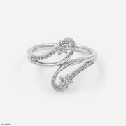 Entwined Diamond Wrap Rings 14K White Gold