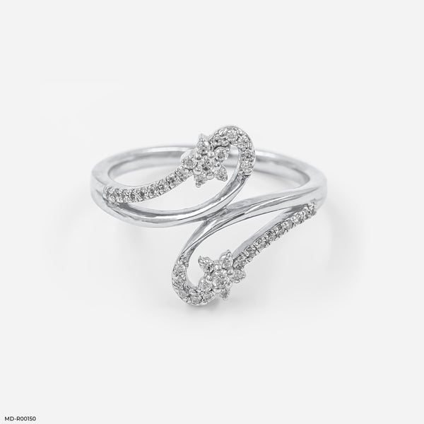 Entwined Diamond Wrap Rings Platinum 950