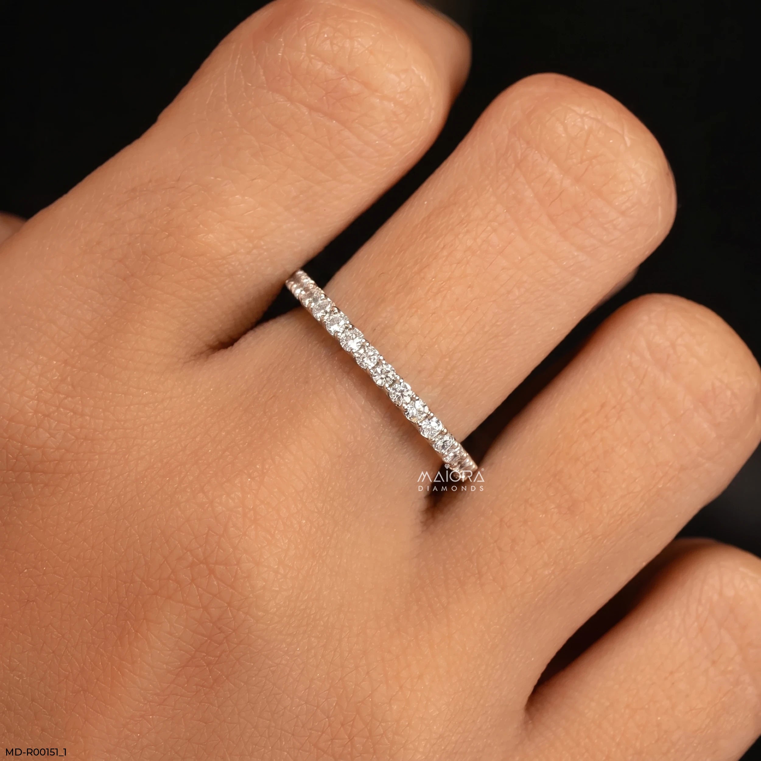 1 Carat Treasures Princessara Stackable Ring Platinum 950