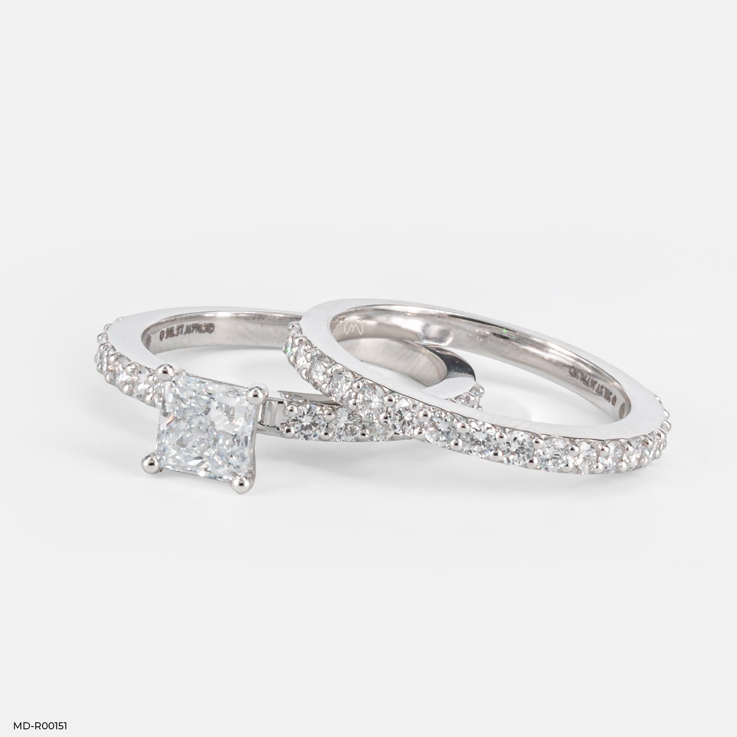 1 Carat Treasures Princessara Stackable Ring Platinum 950