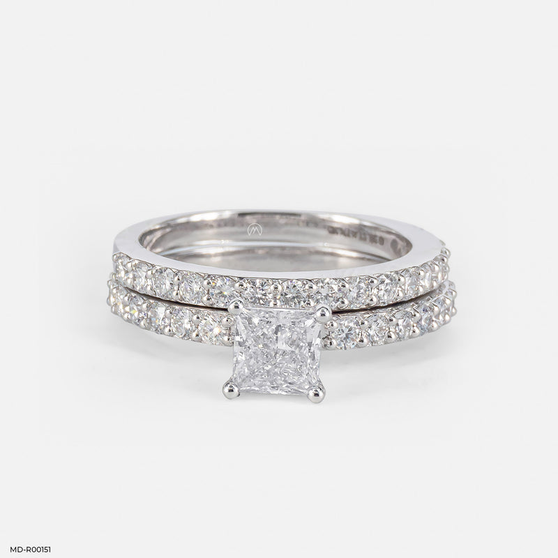 1 Carat Treasures Princessara Stackable Ring 9K Rose Gold