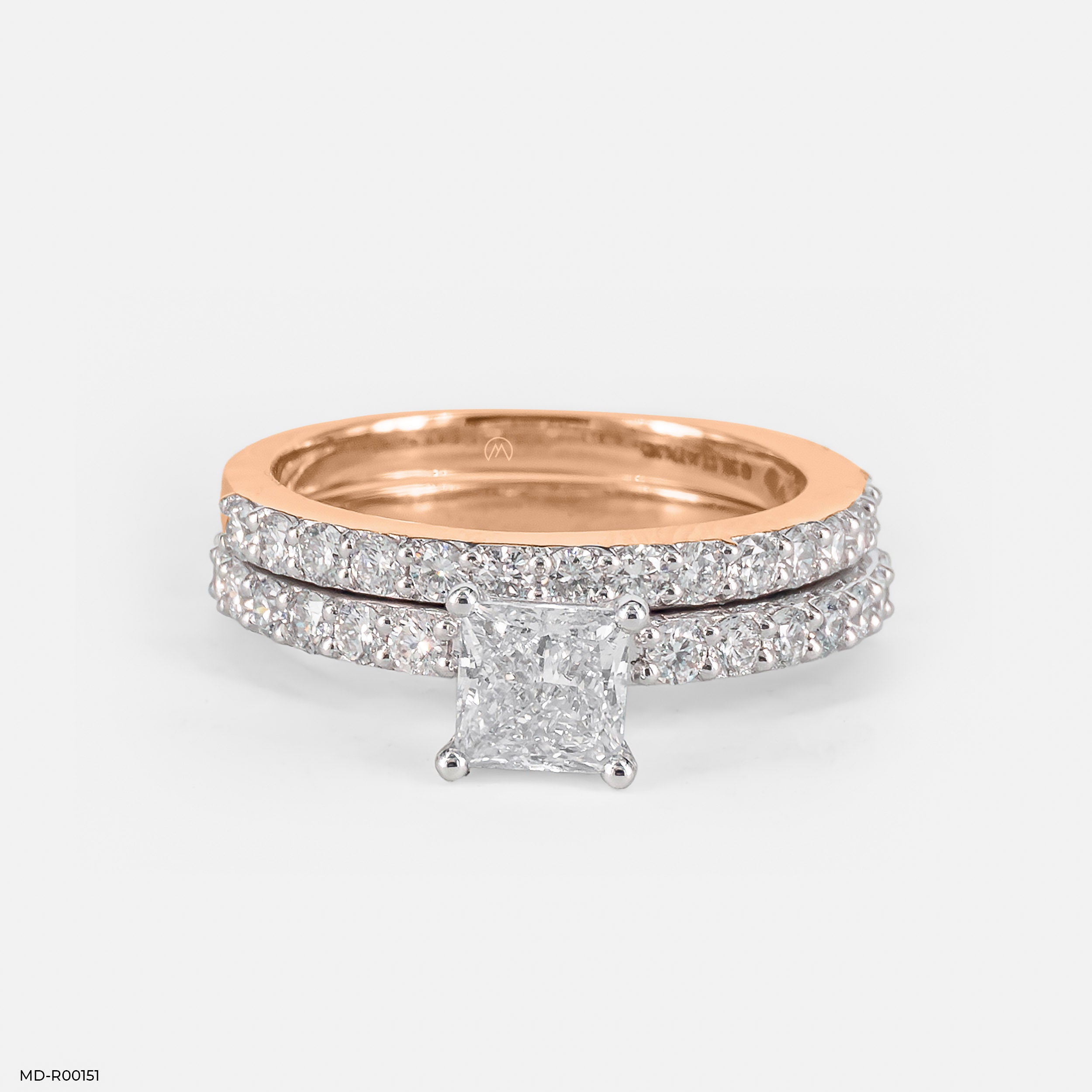 1 Carat Treasures Princessara Stackable Ring 14K Rose Gold