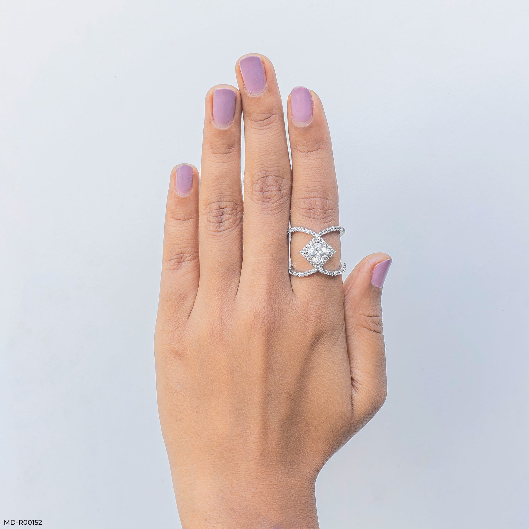 Infinity Princess-Cut Ring 14K Yellow Gold