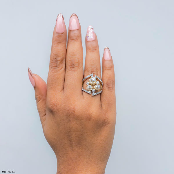 Open-Work Architectural Ring 14K Yellow Gold