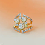 Open-Work Architectural Ring 18K Yellow Gold