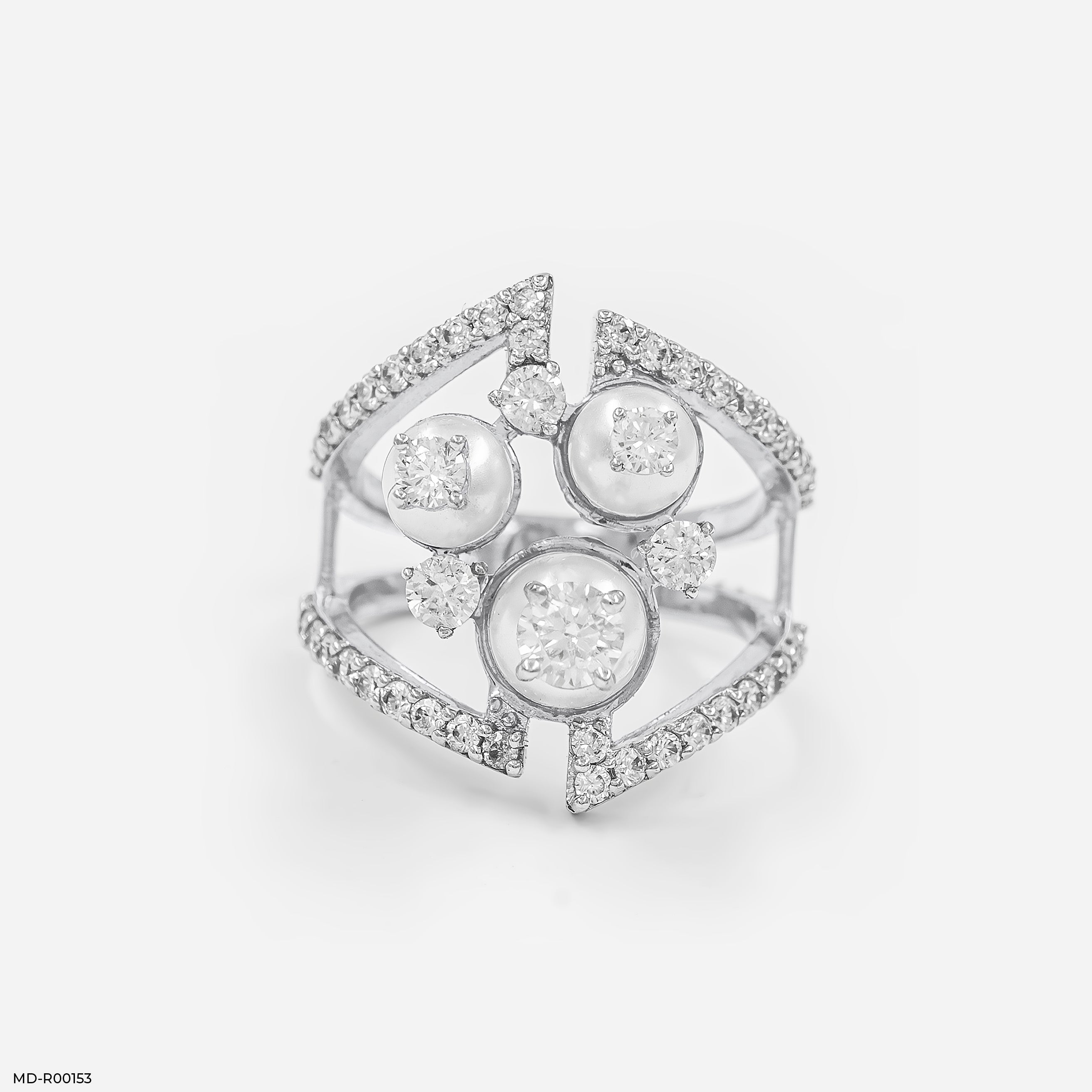 Open-Work Architectural Ring 9K Yellow Gold