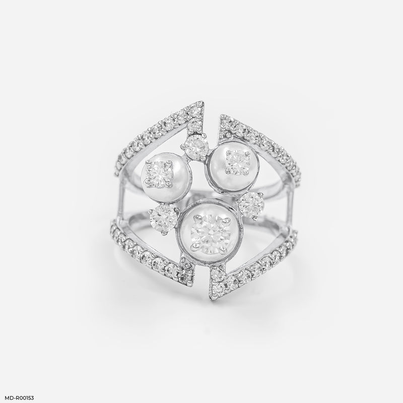 Open-Work Architectural Ring 18K Yellow Gold