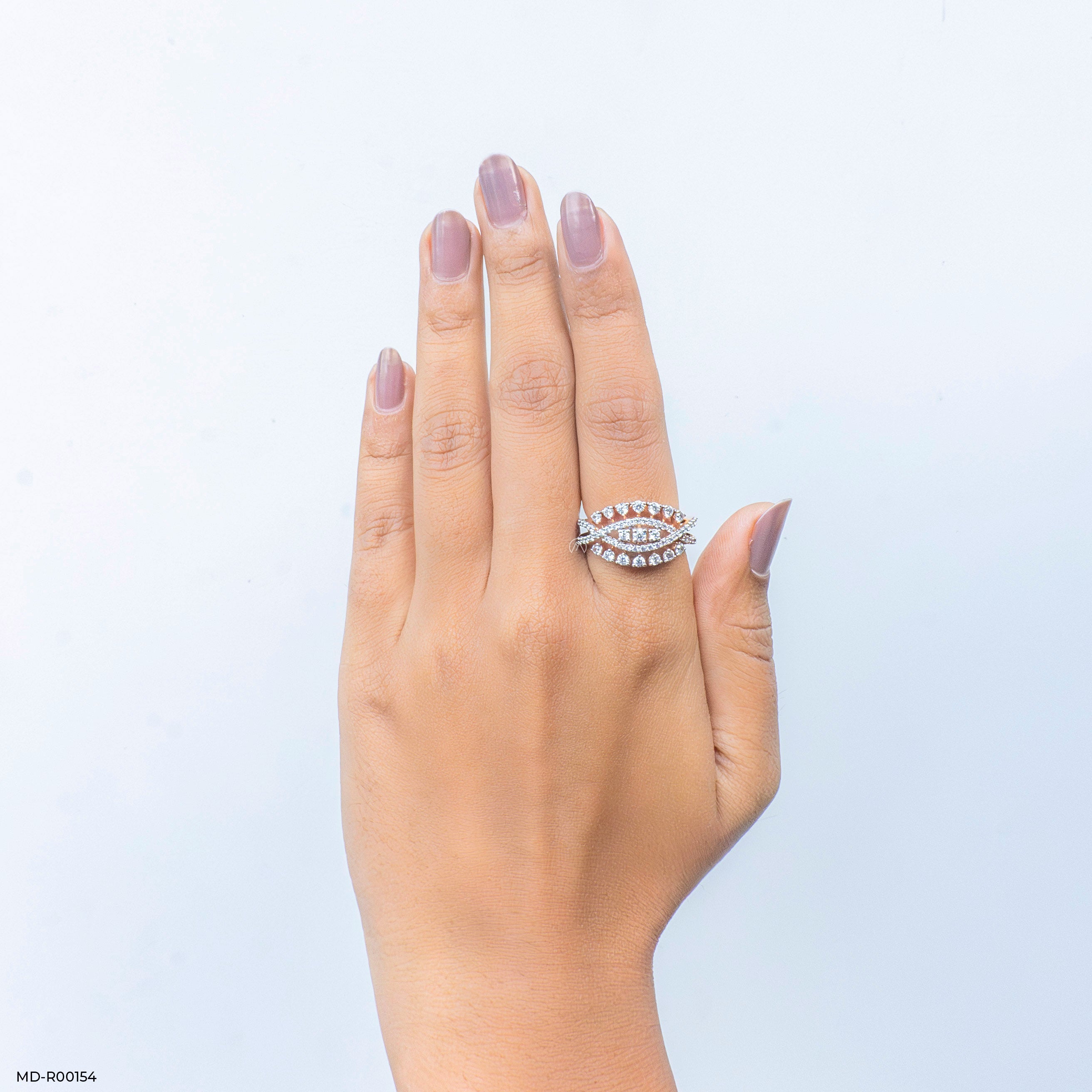 Nature Inspired Round Diamond Ring