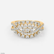 Nature Inspired Round Diamond Ring