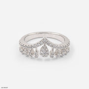 Vintage Style Vanki Diamond Ring Platinum 950