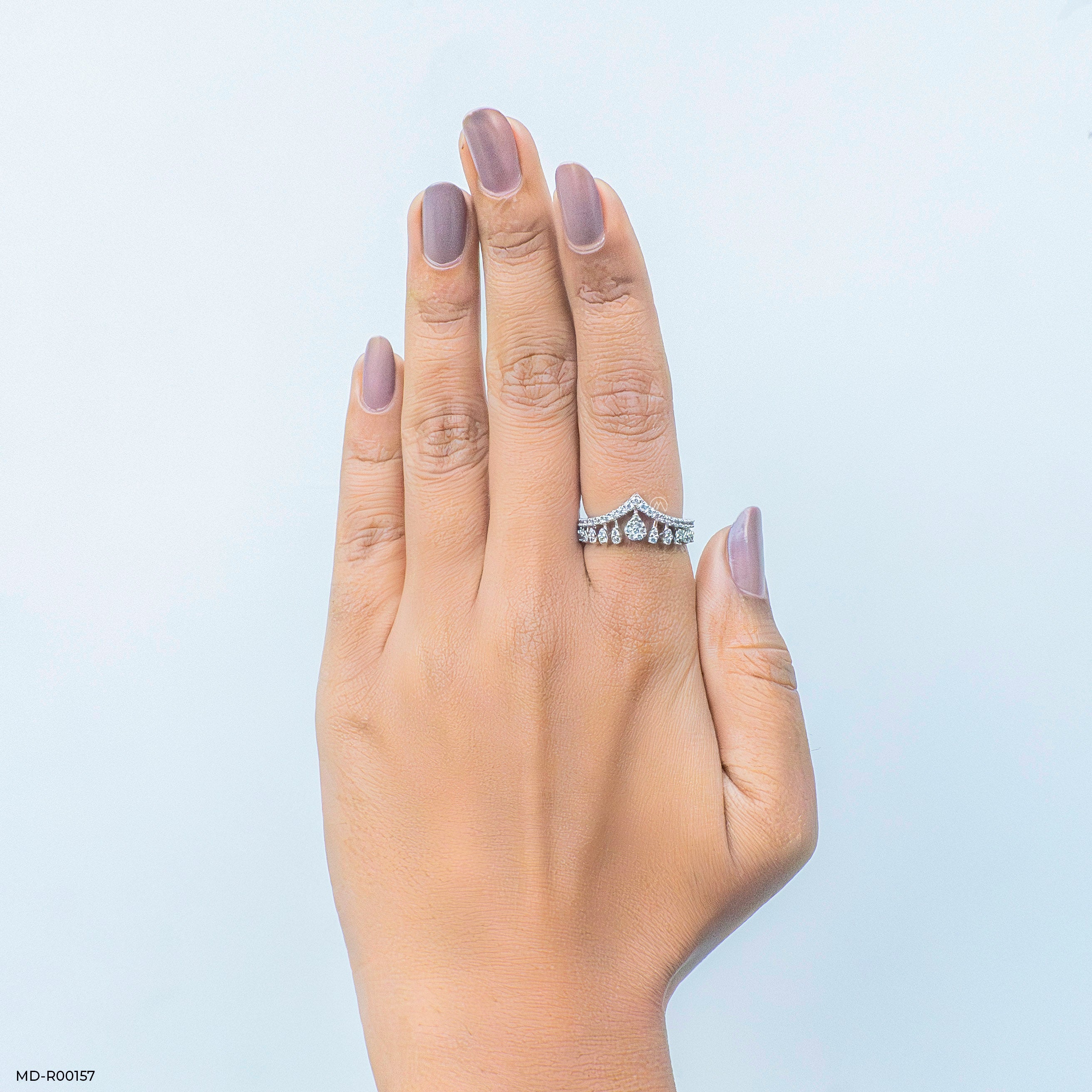 Vintage Style Vanki Diamond Ring 9K White Gold