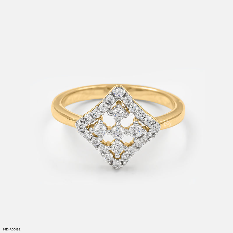 Celestial Compass Ring 14K White Gold