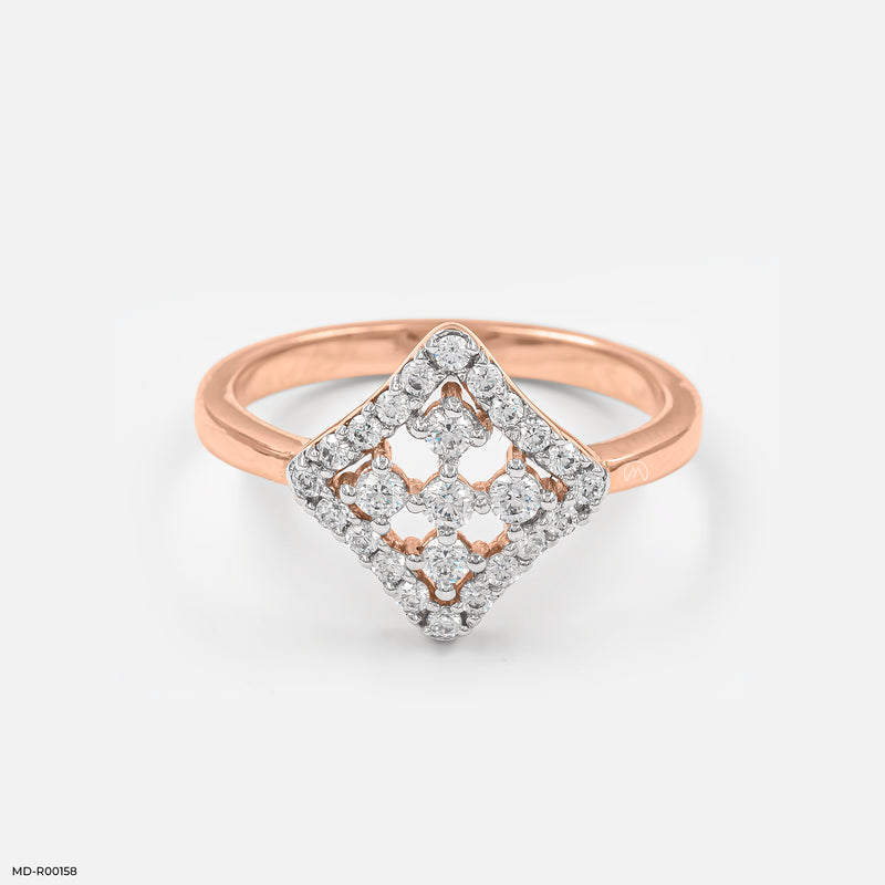 Celestial Compass Ring 14K White Gold