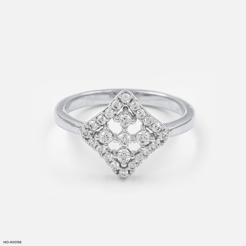 Celestial Compass Ring 14K White Gold
