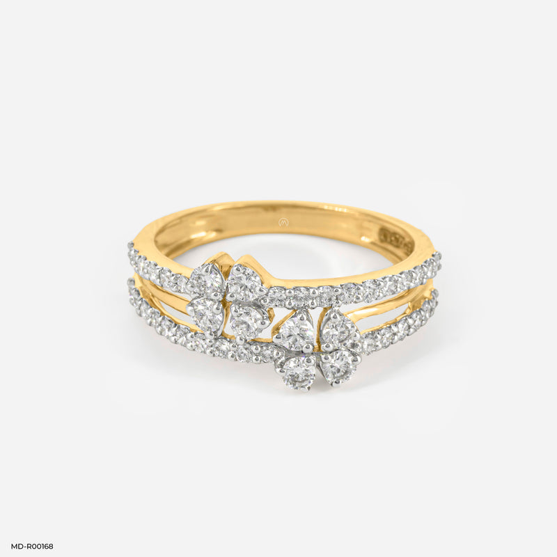 Fleur Diamond Rings 18K Yellow Gold