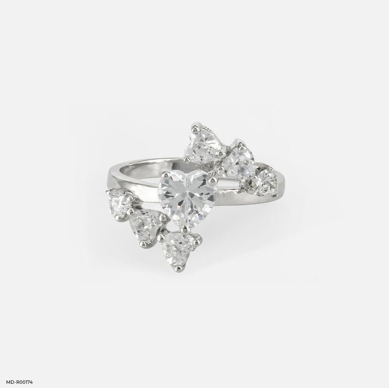 Serenade Heart Diamond Ring 14K White Gold