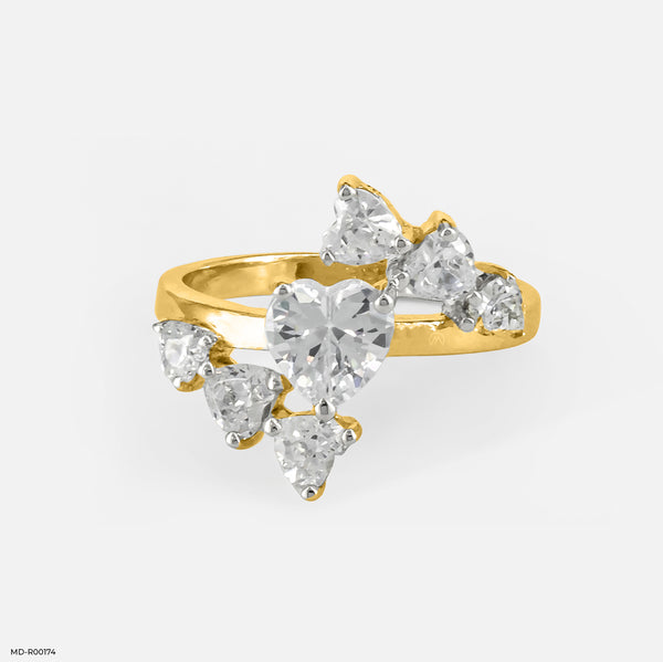 1 Carat Heart shaped Diamond Ring 18K Yellow Gold