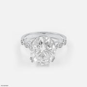 5 Carat Oval Shape Solitaire Ring Platinum 950