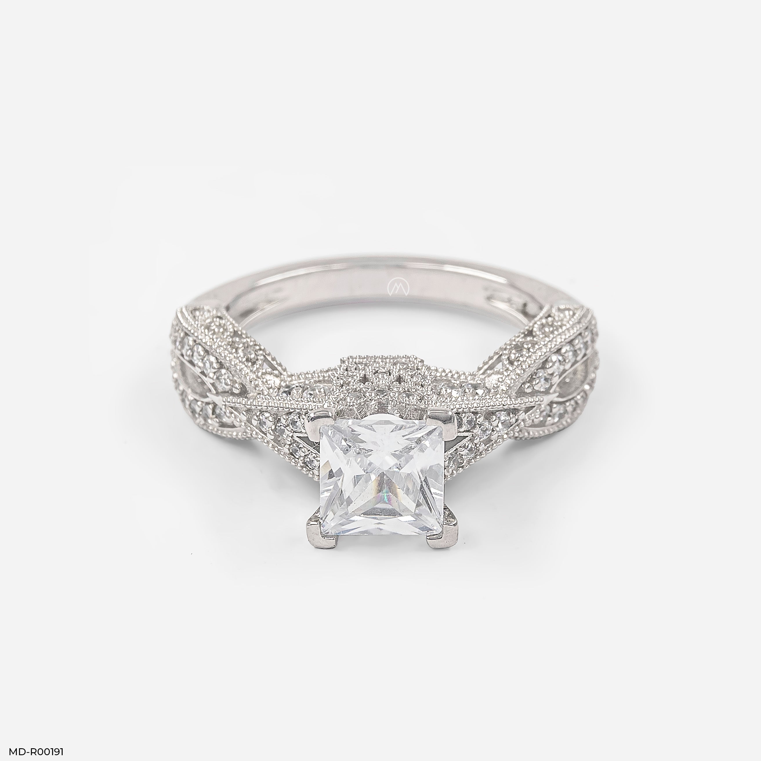 1.5 Carat Princess Cut Diamond Ring 18K White Gold