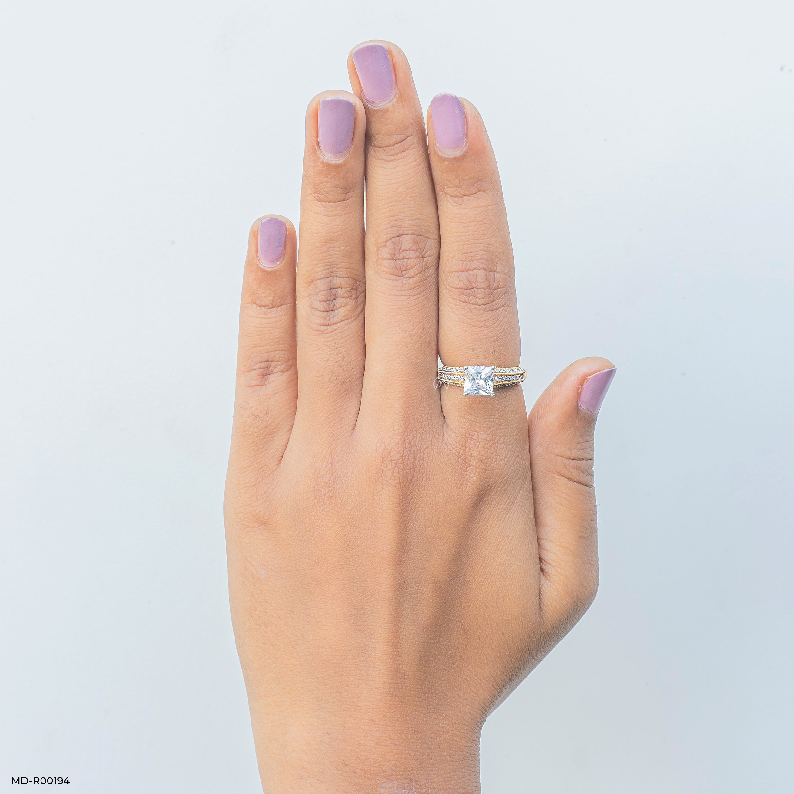 1 Carat Princess Cut Diamond Ring 14K Rose Gold