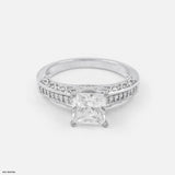 Princess Diamond Engagement Rings 14K Yellow Gold