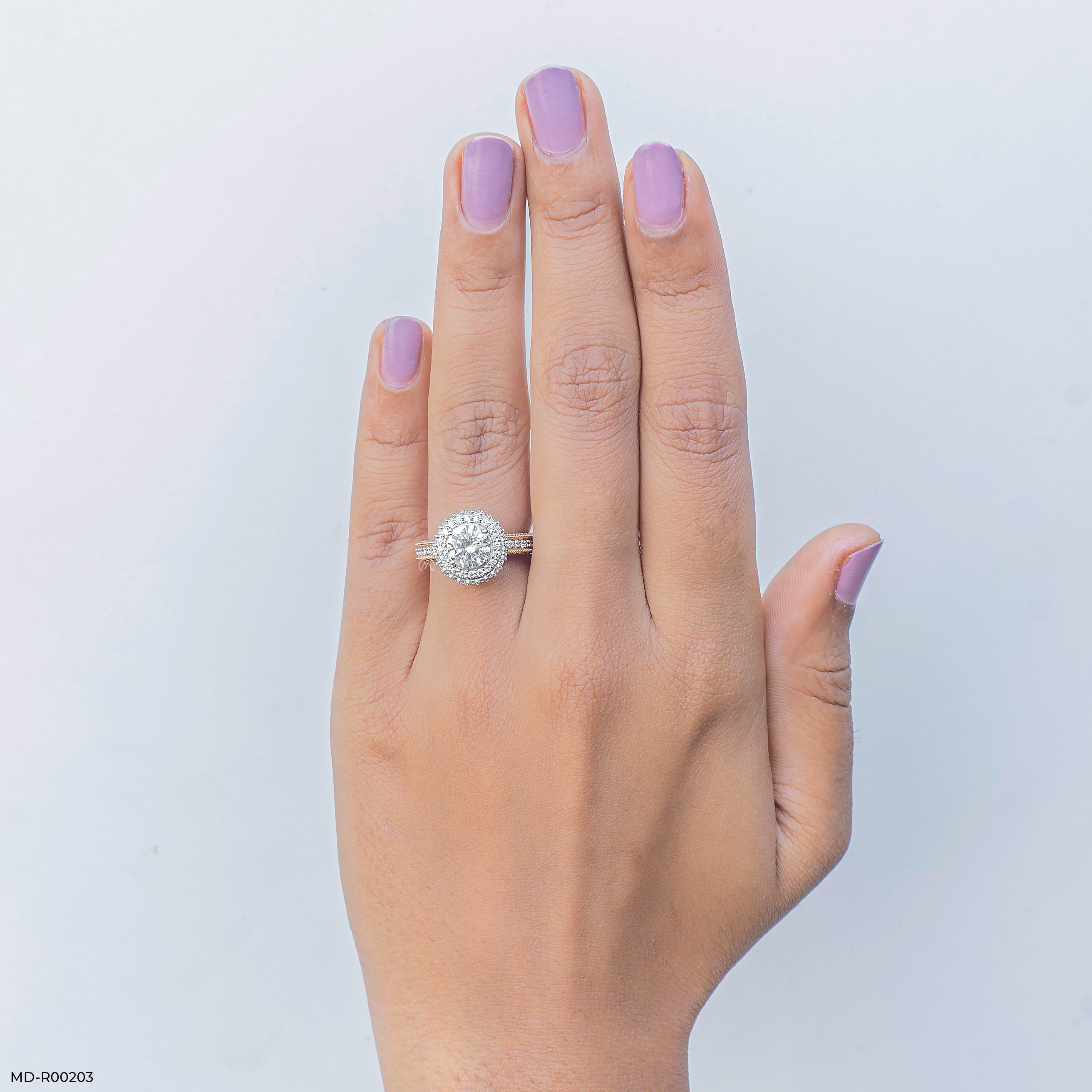 The Vintage Halo Ring 9K Rose Gold