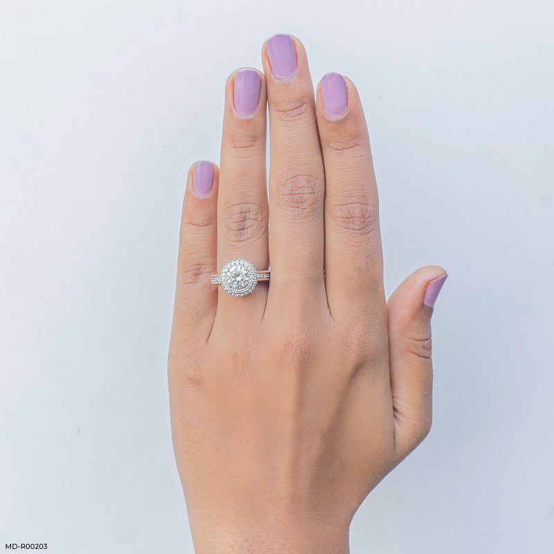 The Vintage Halo Ring 14K White Gold
