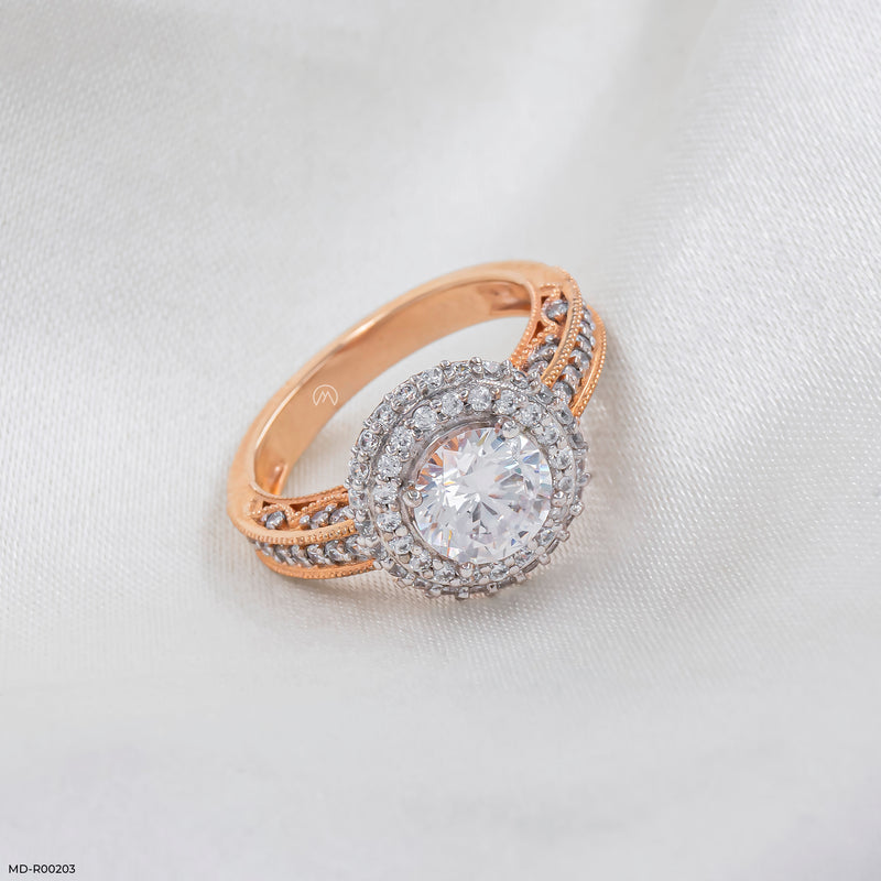The Vintage Halo Ring 14K White Gold