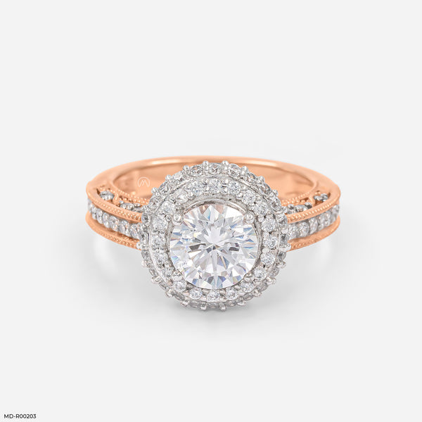 The Vintage Halo Ring 14K Rose Gold