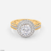 The Vintage Halo Ring 9K Yellow Gold
