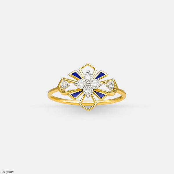 Royal Galaxy Diamond Ring 14K Yellow  Gold