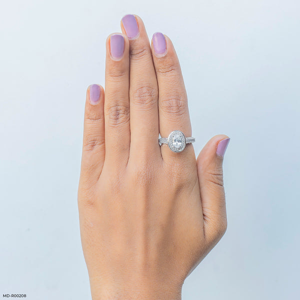 The Whispering Petal Ring 14K White Gold