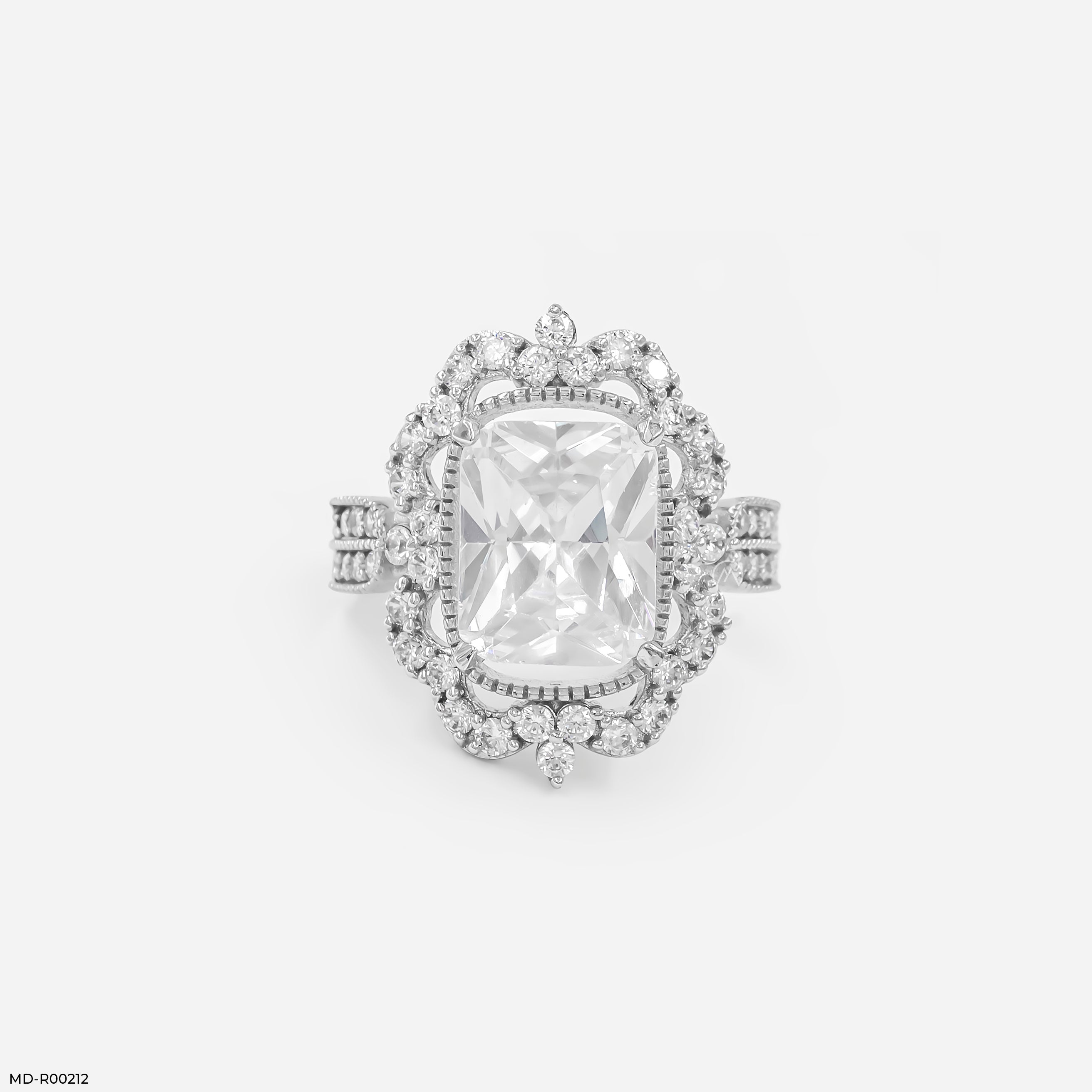 The Vintage Radiance Ring 14K White Gold
