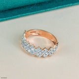 The Chevron Cascade Lab Diamond Band 14K Rose Gold