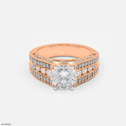 The Imperial Halo Rings 14K Rose Gold