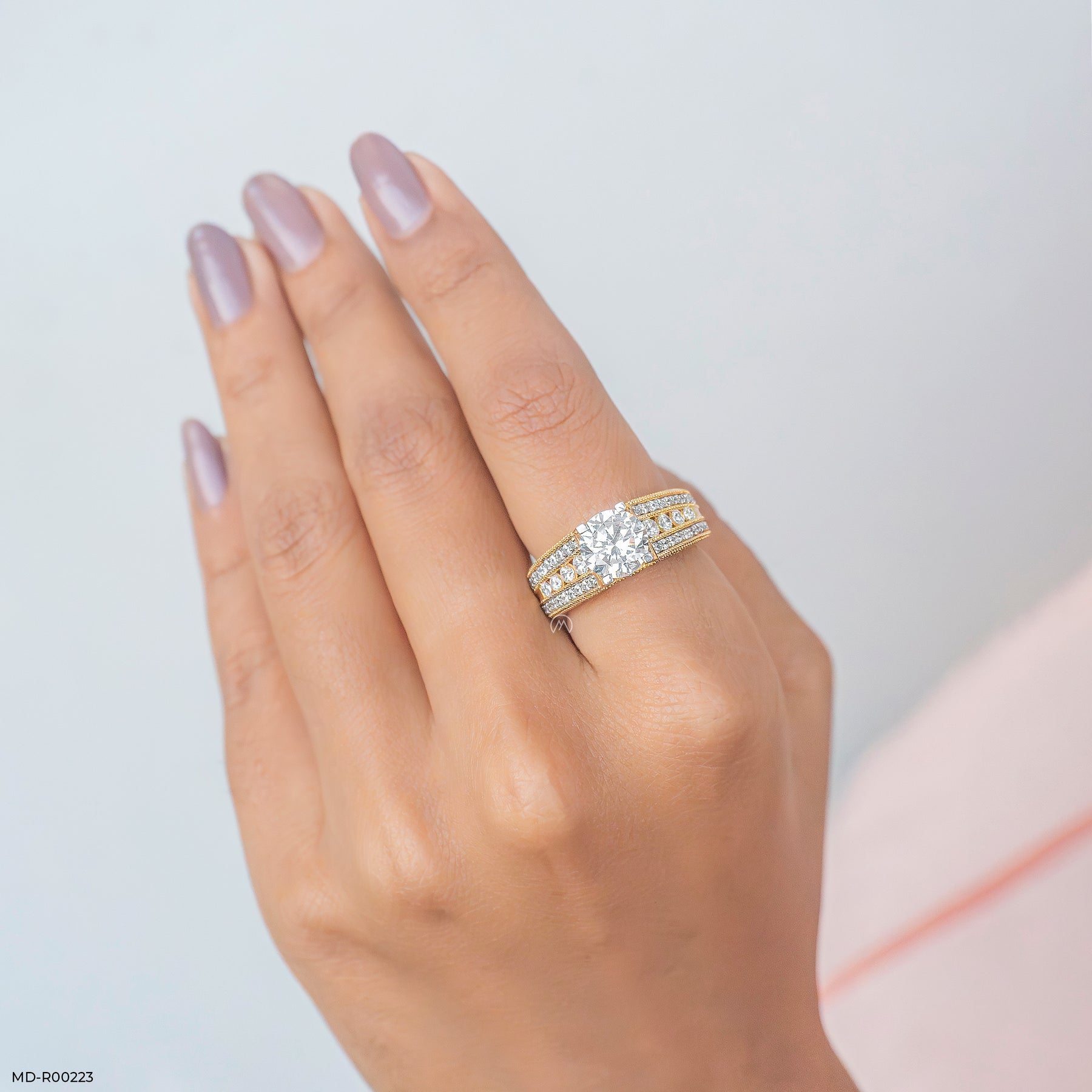 The Imperial Halo Rings 14K Yellow Gold