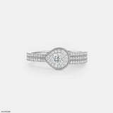 Pear-shaped Diamond Halo Ring 14K Yellow Gold