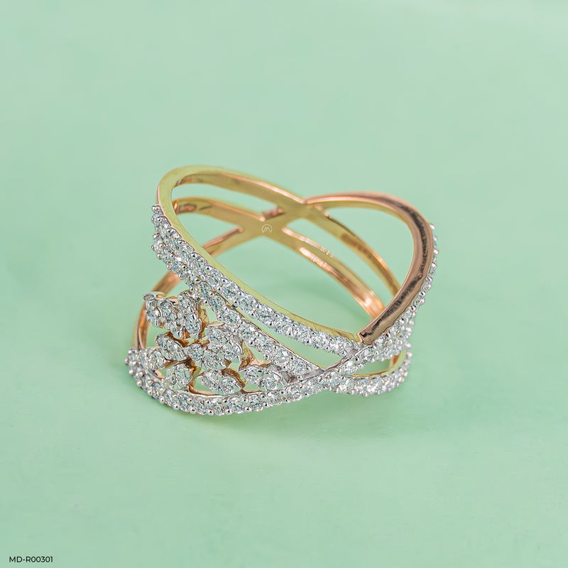 Luxurious Diamond Rings 14K Rose Gold