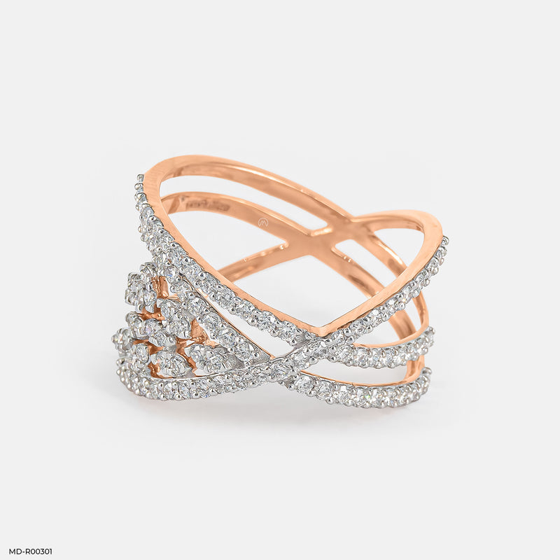 Luxurious Diamond Rings 14K Rose Gold