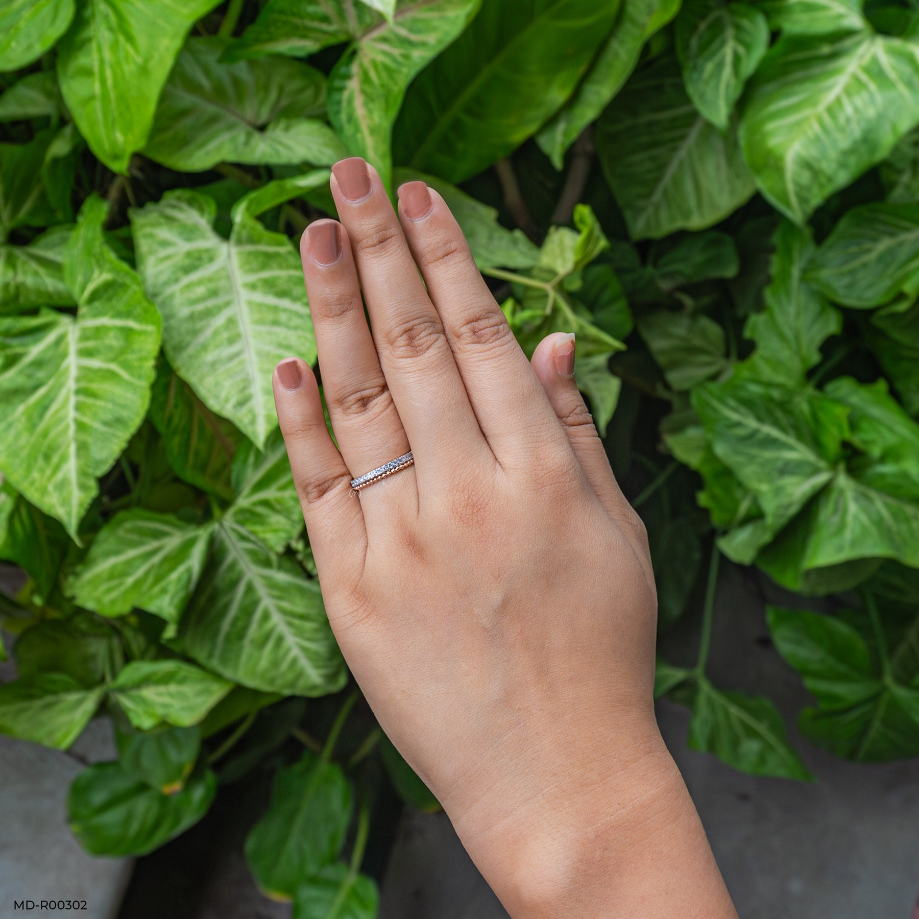 0.35 Carat Dainty Eternity Lab Diamond Ring 14K Yellow Gold