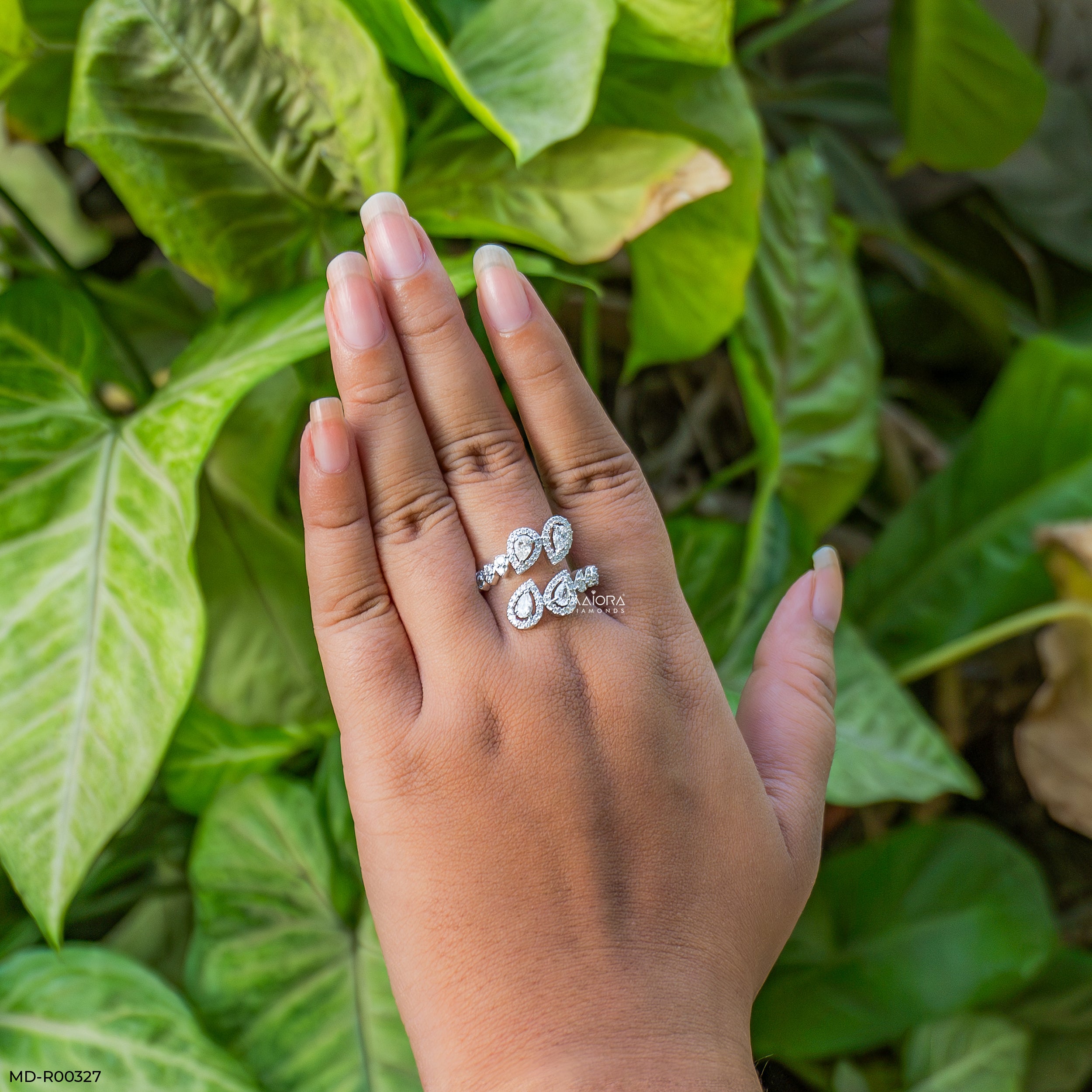 The Twin Cascade Ring 9K Yellow Gold