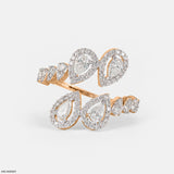 The Twin Cascade Ring 14K Yellow Gold