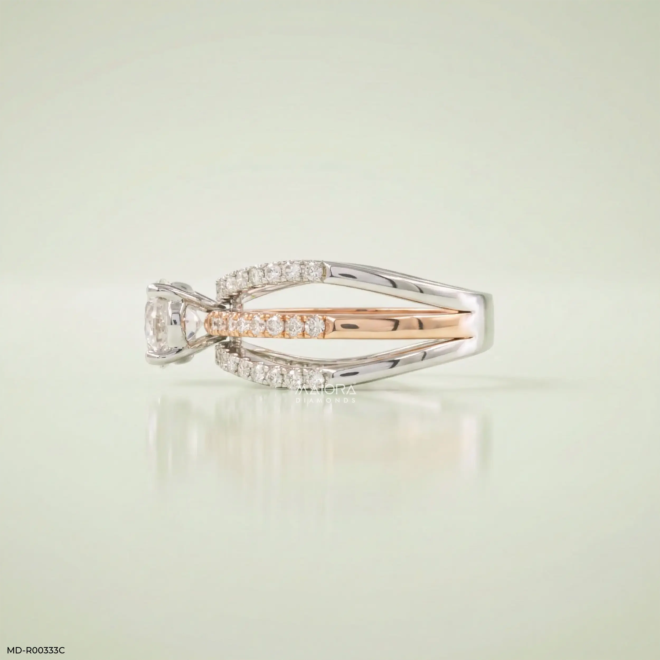 1.5 Carat Round Solitaire Trinity Lab Diamond Ring