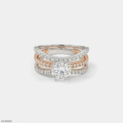 1.5 Carat Round Solitaire Trinity Lab Diamond Ring