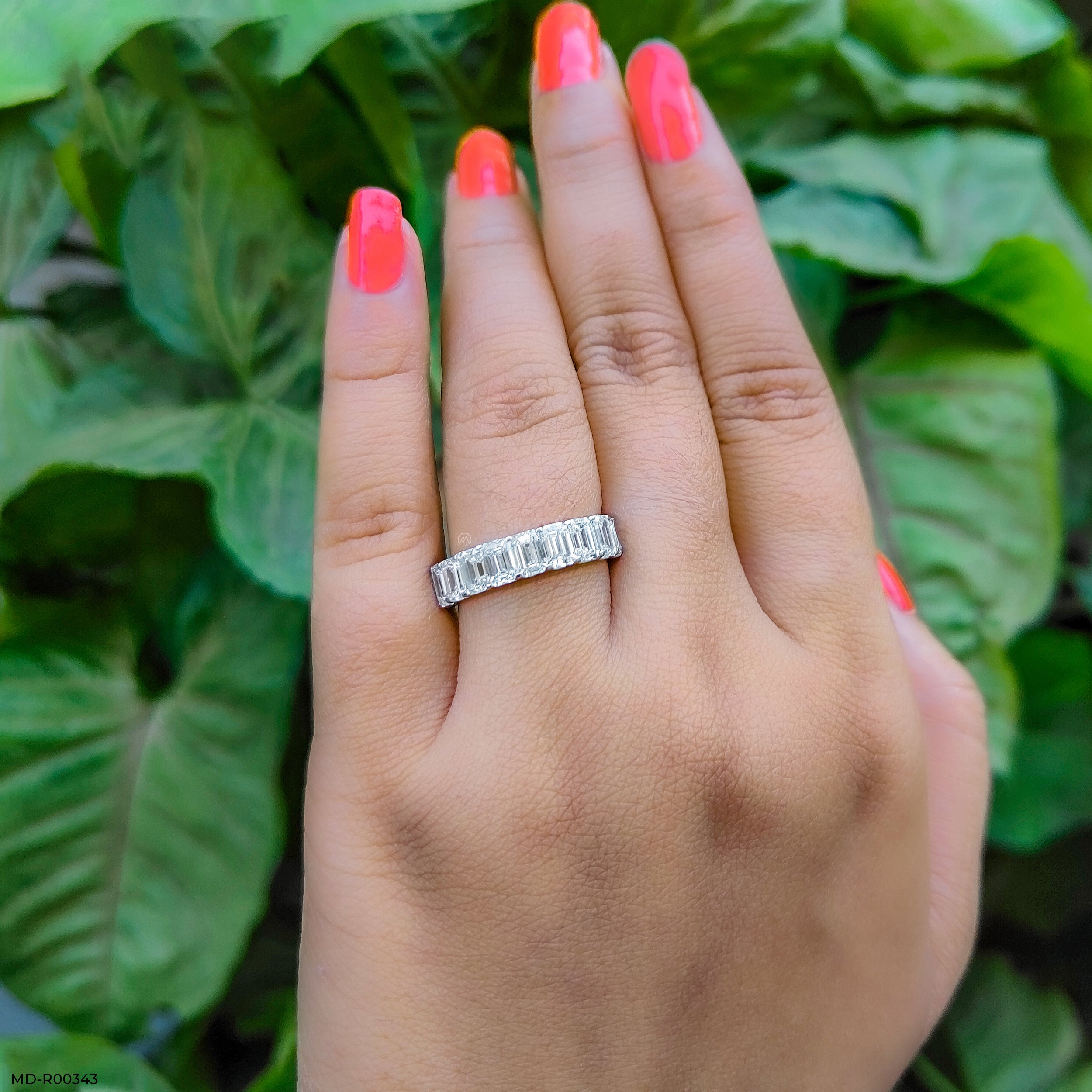 The Emerald Garden Ring 9K White Gold