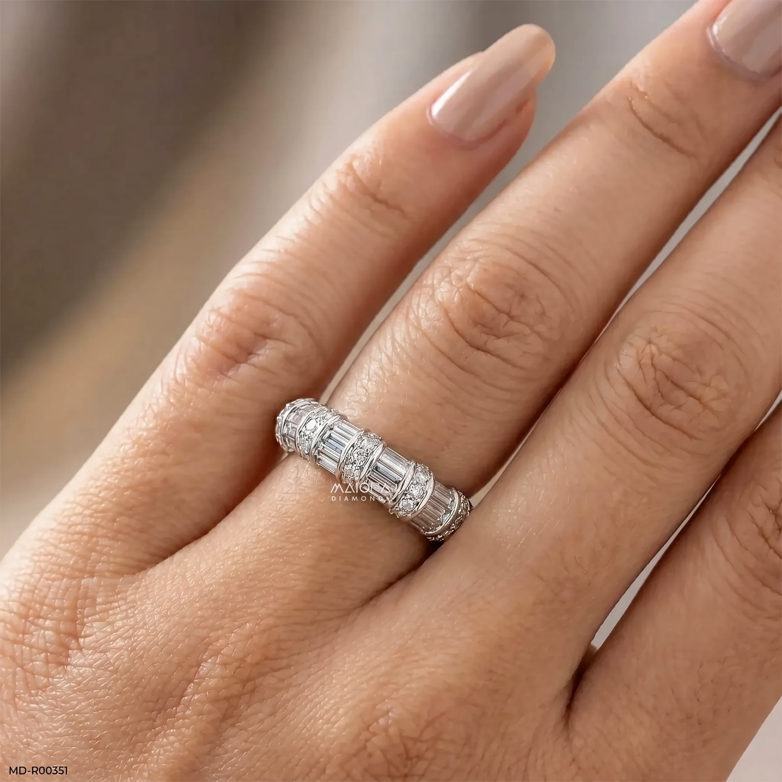 Empire Pear Solitaire Diamond Ring