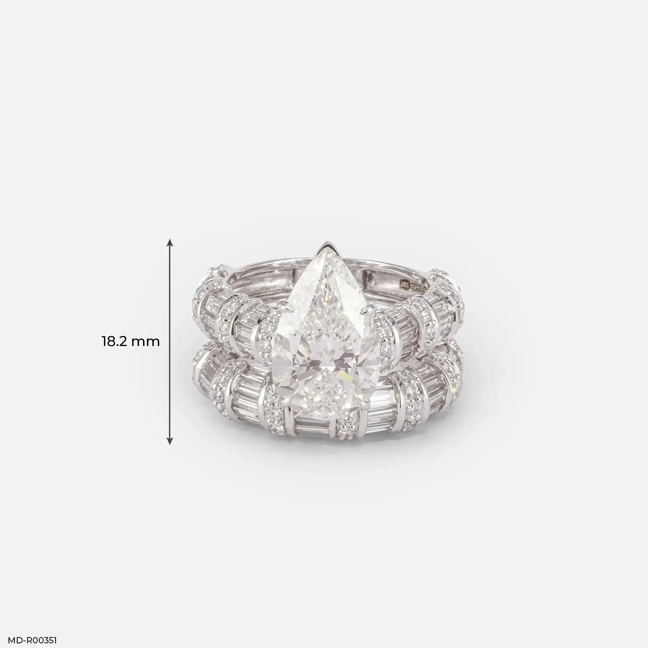 Empire Pear Solitaire Diamond Ring