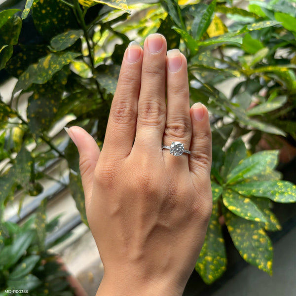 The Aurora Pave Ring 14K White Gold